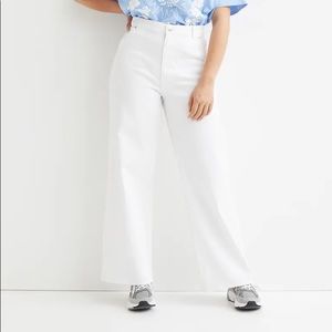 H&M White Wide Leg Jeans